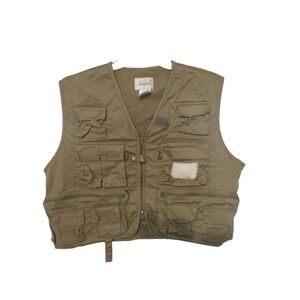 Mens Vintage‎ Ausable Hunting Vest Brown Size XXL Fly Fishing Photography